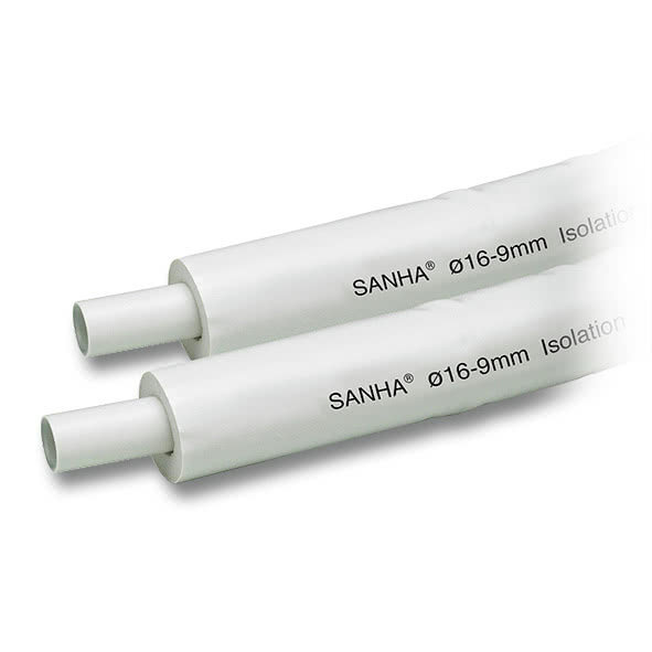 Rura PE-RT I/AL/PEHD-Xc SANHA MultiFit Flex 26 mm x 3 mm izolacja: 13 mm, izolacja kolor szary - kręgi 25 m wielowarstwowa gładka