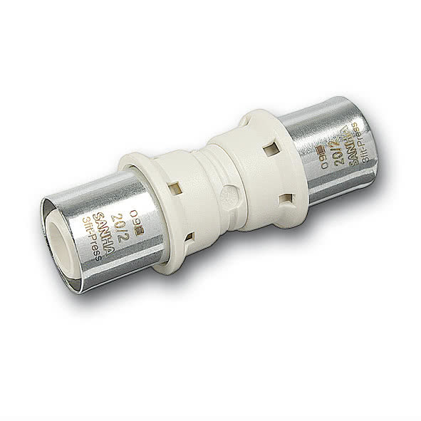 Mufa SANHA 3fit Press PPSU trzyczęść., brąz, 16 mm (zacisk)