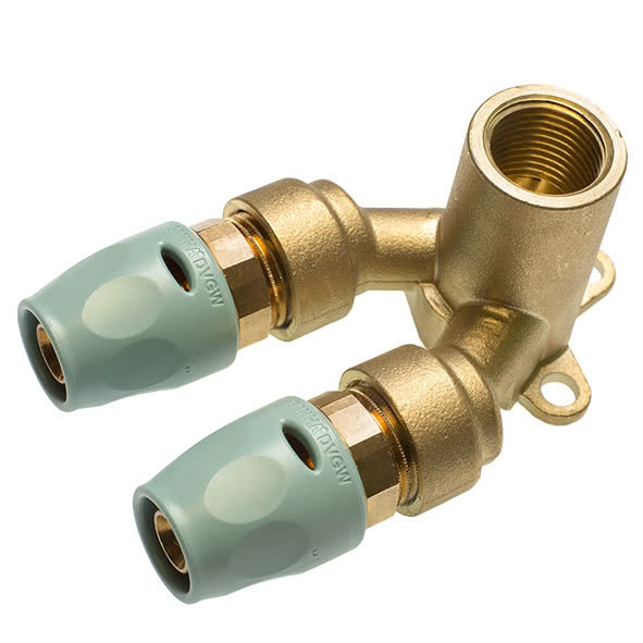Trójnik SANHA 3fit Push brąz 20 mm x 1/2'' x 20 mm (zz x GW x zz)