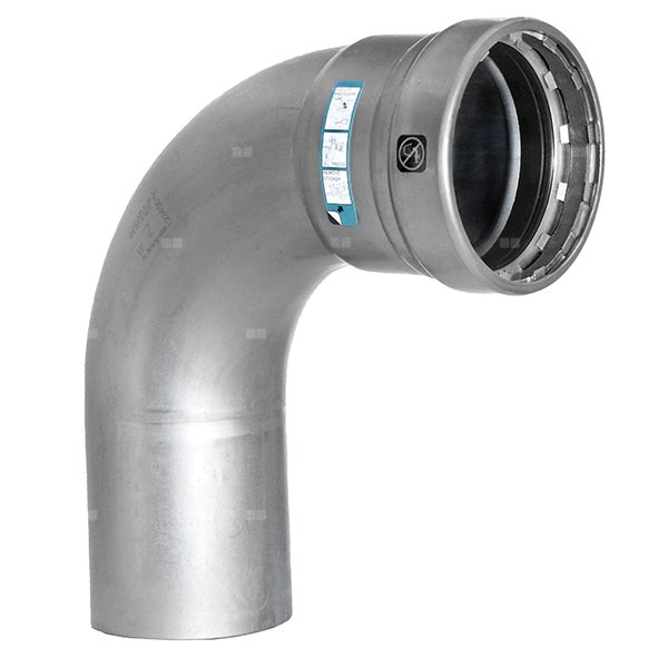 Łuk 90' SANHA Heavy Steel Press, stal (cynk/nikiel), 1 1/4'' (zw x GW)