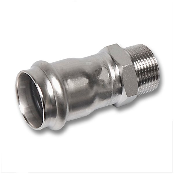 Nypel SANHA NiroSan Press, stal nierdzewna, 108 mm x 4'' (zw x GZ)