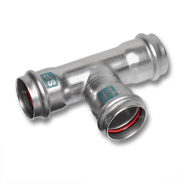 Trójnik SANHA NiroSan SF stal nierdzewna 76,1 mm x 76,1 mm x 76,1 mm (zw x zw x zw)