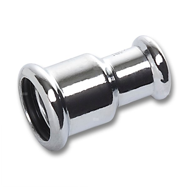 Mufa SANHA Press redukcja, Cu (chromowanie) (chrom), 28 mm x 15 mm (zw x zw)