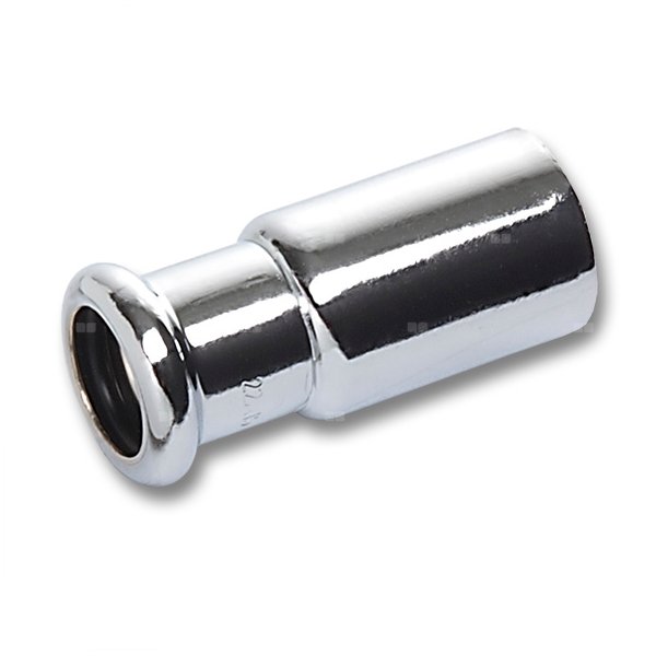 Nypel SANHA Press redukcja, Cu (chromowanie) (chrom), 15 mm x 12 mm (zz x zw)