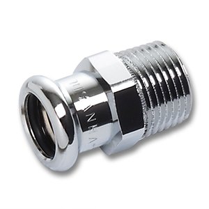 SANHA®-Press Chrom Nypel przejściowy PxGZ 18x1/2