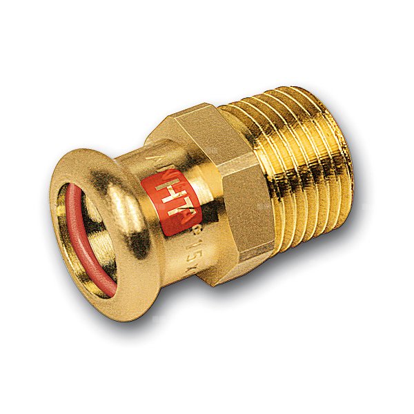 Nypel SANHA Press Solar, Cu, 18 mm x 3/4'' (zw x GZ)