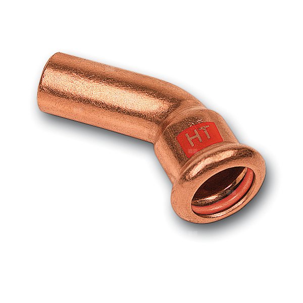 Łuk 45' SANHA Press Solar, Cu, 54 mm (zw x zz)