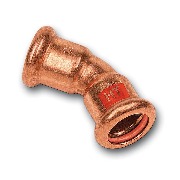 Łuk 45' SANHA Press Solar, Cu, 64 mm (zw x zw)