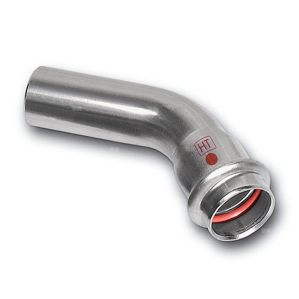 Łuk 45' SANHA NiroTherm Industry nyplowy, stal nierdzewna, 22 mm (zw x zw)