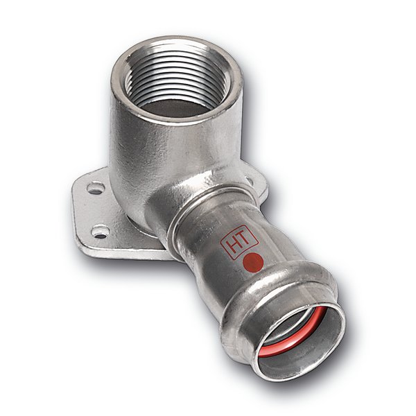 Kolano 90' SANHA NiroTherm Industry ścienne, stal nierdzewna, 28 mm x 1'' (zw x GW)