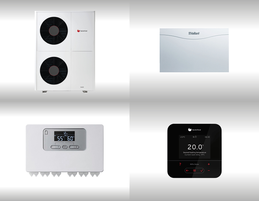 Pompa ciepła powietrzna powietrze-woda monoblok SAUNIER DUVAL GeniaAir HA 10-6 O 9.2 kW 400 V + Moduł sterowania HPIM SD + Regulator SRC 720