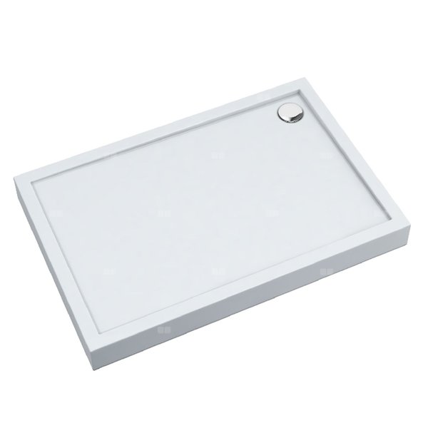 Brodzik akrylowy zintegrowany z nośnikiem Stabilsound Plus® oraz obudową akrylową przeciągniętą do podłogi Competia New 70x160x12 cm, prostokątny z odpływem w narożniku