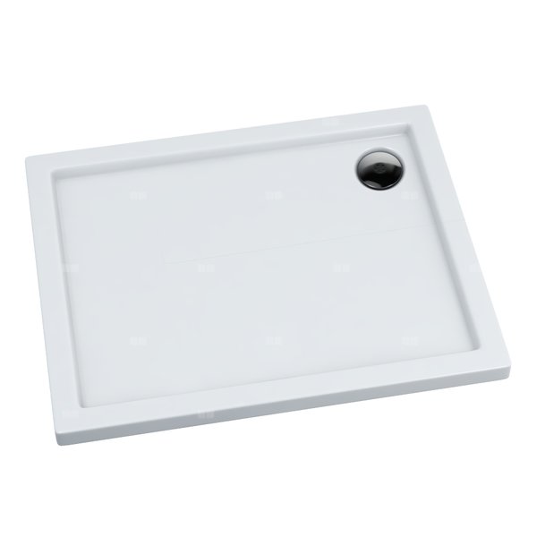 Brodzik akrylowy Caspar 70x90x5 cm, prostokątny z odpływem w narożniku