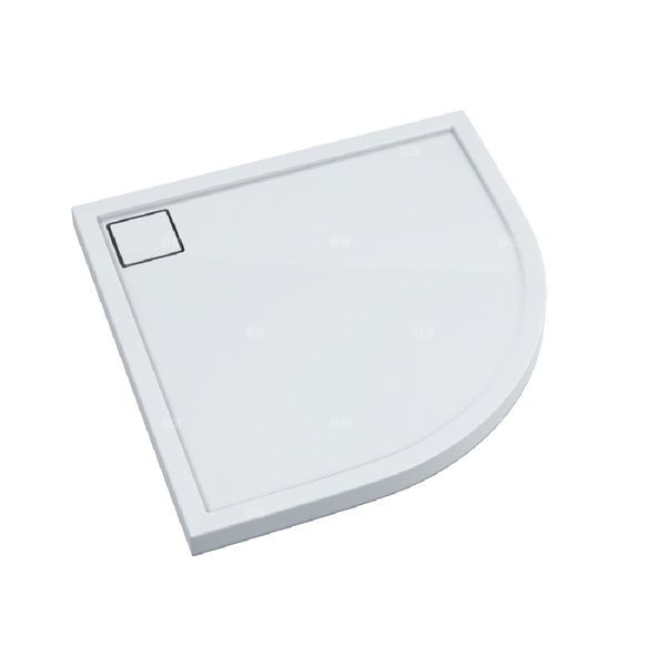 Brodzik kompozytowy Stabilsound Plus® Omega 100x100x5 cm R55, półokrągły