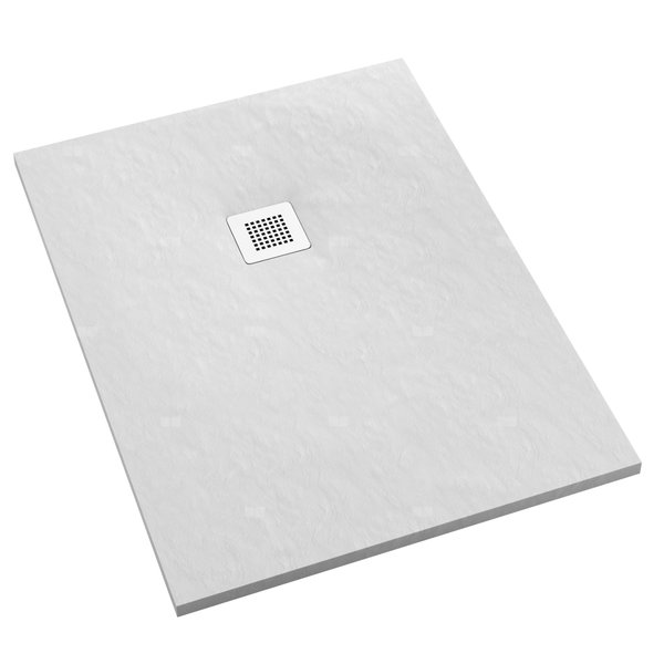 Brodzik kompozytowy Stabilsound Plus® Kalait White Stone 90x120x3,5 cm, prostokątny