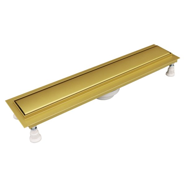 Odpływ liniowy Base-Low Gold 100x8x7 cm z maskownicą Gold Steel