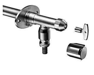 POLAR II zawór zewnętrzny 1/2" mrozoodporny COMFORT + głowica na klucz nasadowy