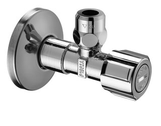 Zawór kątowy z filtrem 250µm 1/2", chrom z ASAG
