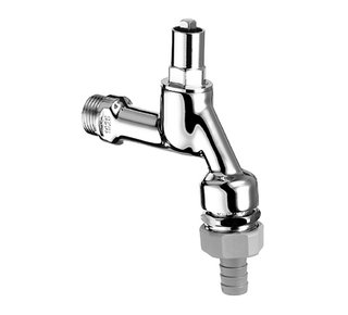 Zawór czerpalny 1/2", chrom z AZZ, pp głowica na klucz nasadowy sw6