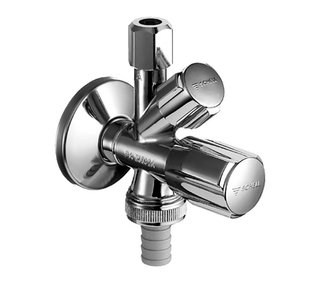 Kombinowany zawór kątowy COMFORT 1/2" chrom z AZZ