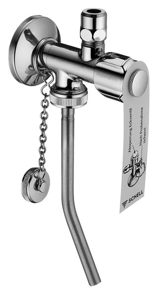 Zawór kątowy do poboru próbek 1/2" chrom, ASAG