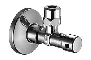 Regulacyjny zawór kątowy 1/2" x 3/8" chrom z zabezpieczonym uruchamianiem, ASAG
