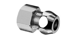 Złącze proste z gwintem wewnętrznym 3/8"x3/8" 10 mm, chrom, zacisk