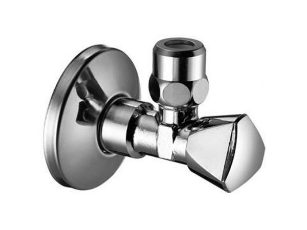 Zawór kątowy SANLAND 1/2" chrom z nakretka