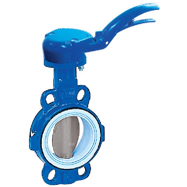 Przepustnica bezkołnierzowa TILIS z napędem ręcznym dźwigniowym DN 200