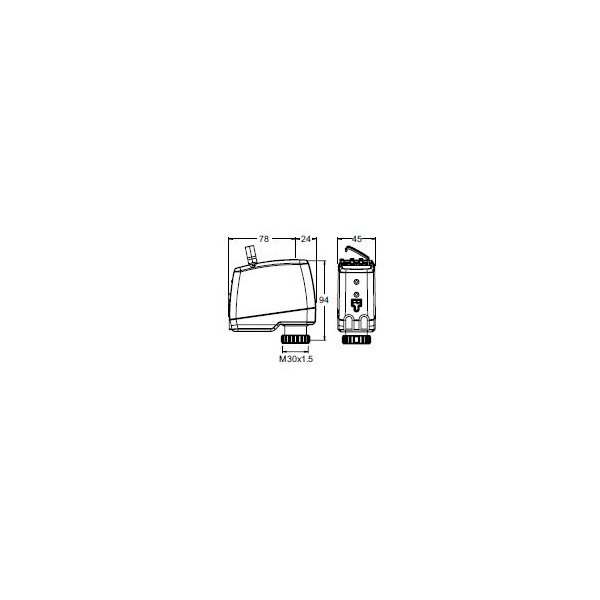 Siłownik TA-SLIDER 160 BACnet, 24 VAC/DC, 0(2)-10 VDC, 1m