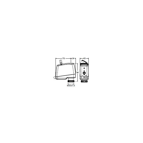 Siłownik TA-SLIDER 160 BACnet CO, 24 VAC/DC, 0(2)-10 VDC, BH 1m