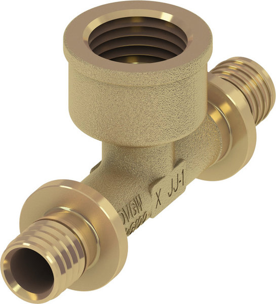 Trójnik TECE flex 90' brąz 63 mm x 3/4'' x 63 mm (końcówka wtykowa x GW x końcówka wtykowa)