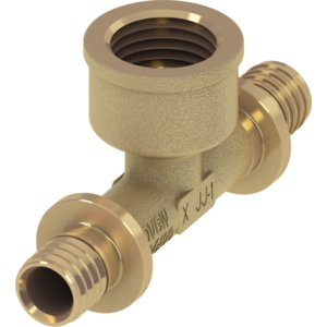 TECEflex - Trójnik 90st. z mosiądzu standard z gwintem wewnętrznym 40 mm x 1/2 GW x 40 mm