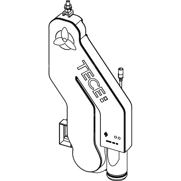 Silnik z wentylatorem i obudową TECE lux