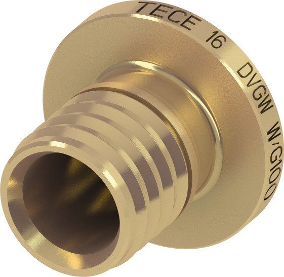 Korek TECE flex mosiądz końcówka wtykowa (16 mm)