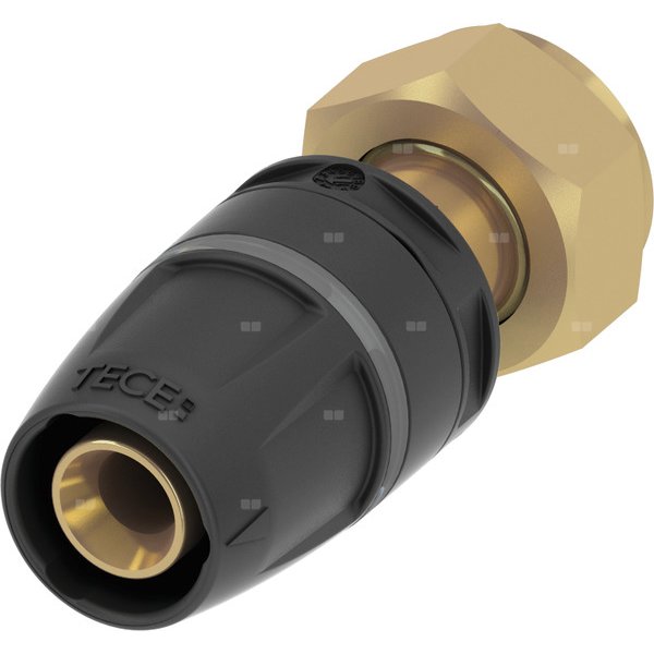 Śrubunek TECE logo trzyczęściowy, mosiądz, 32 mm x 1 1/4'' (pz x GW)