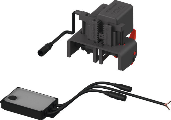 Mechanizm spłukujący elektroniczny do WC TECE planus 12 V, przycisk elektryczny montowany na poręczy - wersja przewodowa