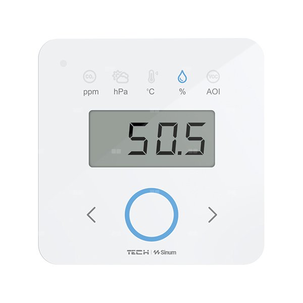 Multiczujnik z wyswietlaczem MC-02, komunikacja bezprzewodowa TECH WTP, kolor Biały