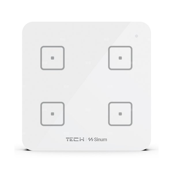 Przycisk wielofunkcyjny czteropolowy WP-04, komunikacja bezprzewodowa TECH WTP, kolor Biały