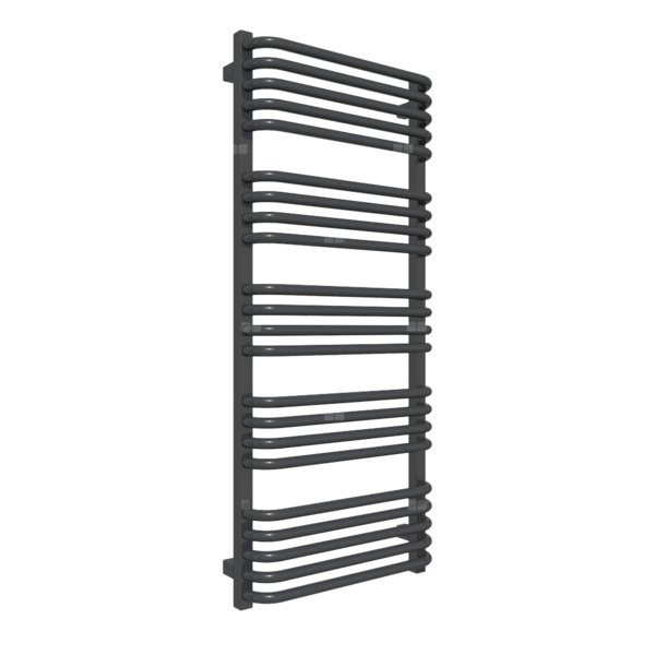 Grzejnik elektryczny TERMA ALEX 500 x 1140 mm, kolor metaliczna czerń, moc 600 W, podłączenie E1, kabel prosty bez wtyczki 1,5m