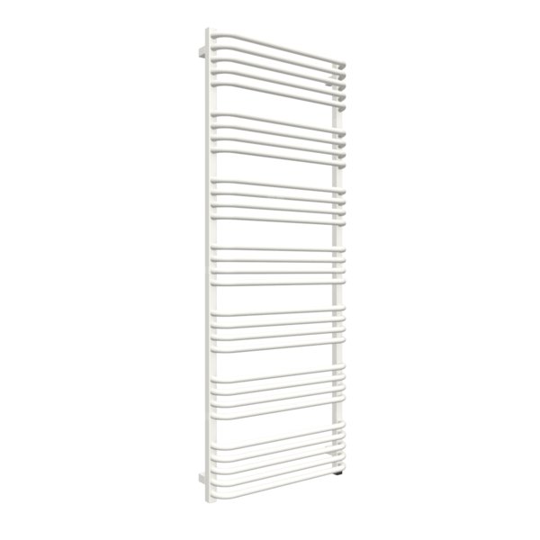 Grzejnik elektryczny TERMA ALEX 600 x 1580 mm, kolor biały drogowy RAL9016, moc 1000 W, podłączenie E8, kabel spiralny z wtyczką 2,5m biały