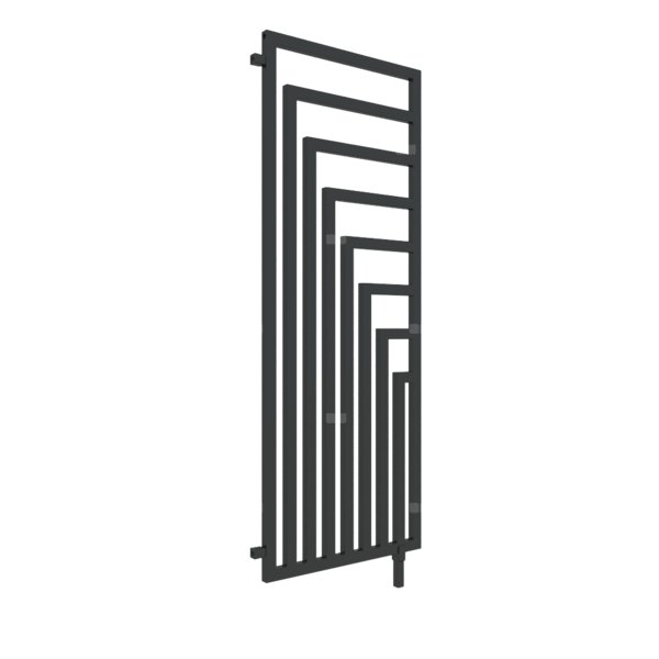 Grzejnik drabinkowy TERMA ANGUS DW, podłączenie Y8, wym. 1780 x 680 mm, kolor czarny jak kruk mat RAL9005, moc 1116W