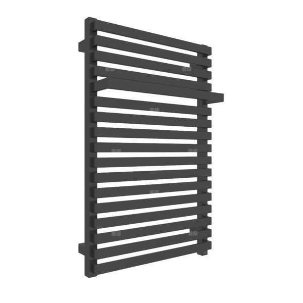 Grzejnik elektryczny TERMA CITY ONE 500 x 780 mm, kolor czarny sygnałowy RAL9004, moc 400 W, podłączenie E1, kabel prosty bez wtyczki 1,5m czarny