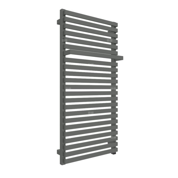 Grzejnik elektryczny TERMA CITY ONE 500 x 1050 mm, kolor błyszcząca szarość, moc 600 W, podłączenie E1, kabel prosty bez wtyczki 1,5m