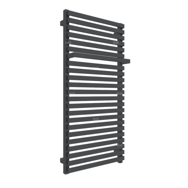 Grzejnik elektryczny TERMA CITY ONE 500 x 1050 mm, kolor metaliczna czerń, moc 600 W, podłączenie E1, kabel spiralny z wtyczką