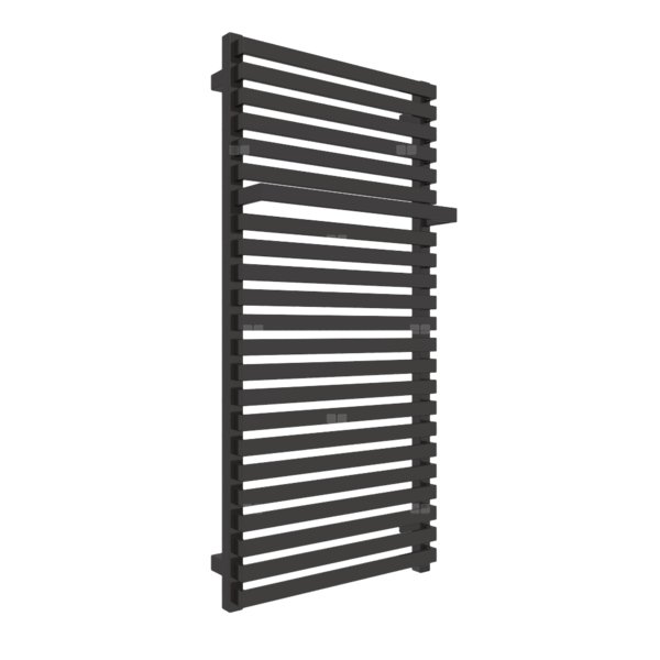 Grzejnik elektryczny TERMA CITY ONE 500 x 1050 mm, kolor heban, moc 600 W, podłączenie E8, kabel prosty bez wtyczki 1,5m czarny