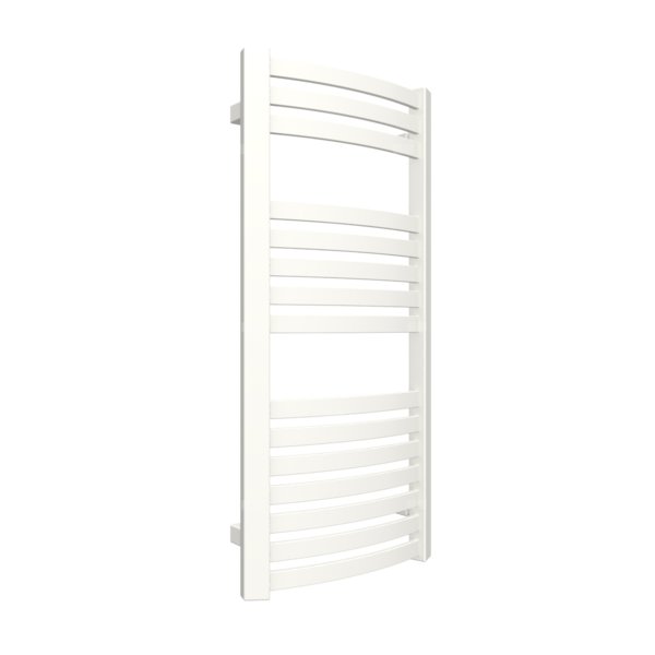 Grzejnik elektryczny TERMA DEXTER 400 x 860 mm, kolor biały drogowy RAL9016, moc 400 W, podłączenie E8, kabel spiralny z wtyczką i z przełącznikiem on-off2,5m biały