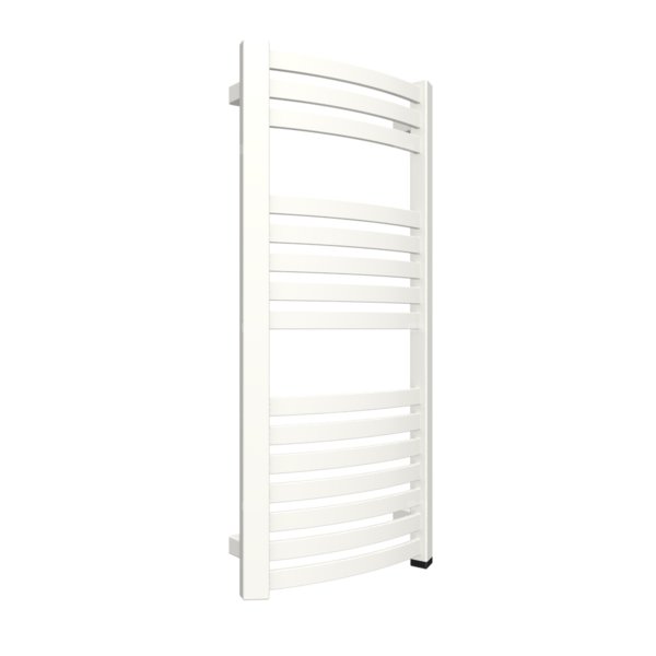 Grzejnik elektryczny TERMA DEXTER ONE 400 x 860 mm, kolor biały drogowy RAL9016, moc 400 W, podłączenie E1, kabel spiralny z wtyczką 2,5m biały
