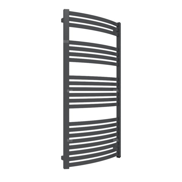 Grzejnik elektryczny TERMA DEXTER ONE 600 x 1220 mm, kolor metaliczna czerń, moc 400 W, podłączenie E8, kabel prosty bez wtyczki