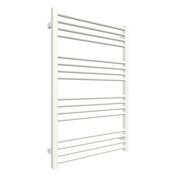 Grzejnik elektryczny TERMA FIONA 600 x 900 mm, kolor biały drogowy RAL9016, moc 400 W, podłączenie E8, kabel prosty bez wtyczki z maskownicą